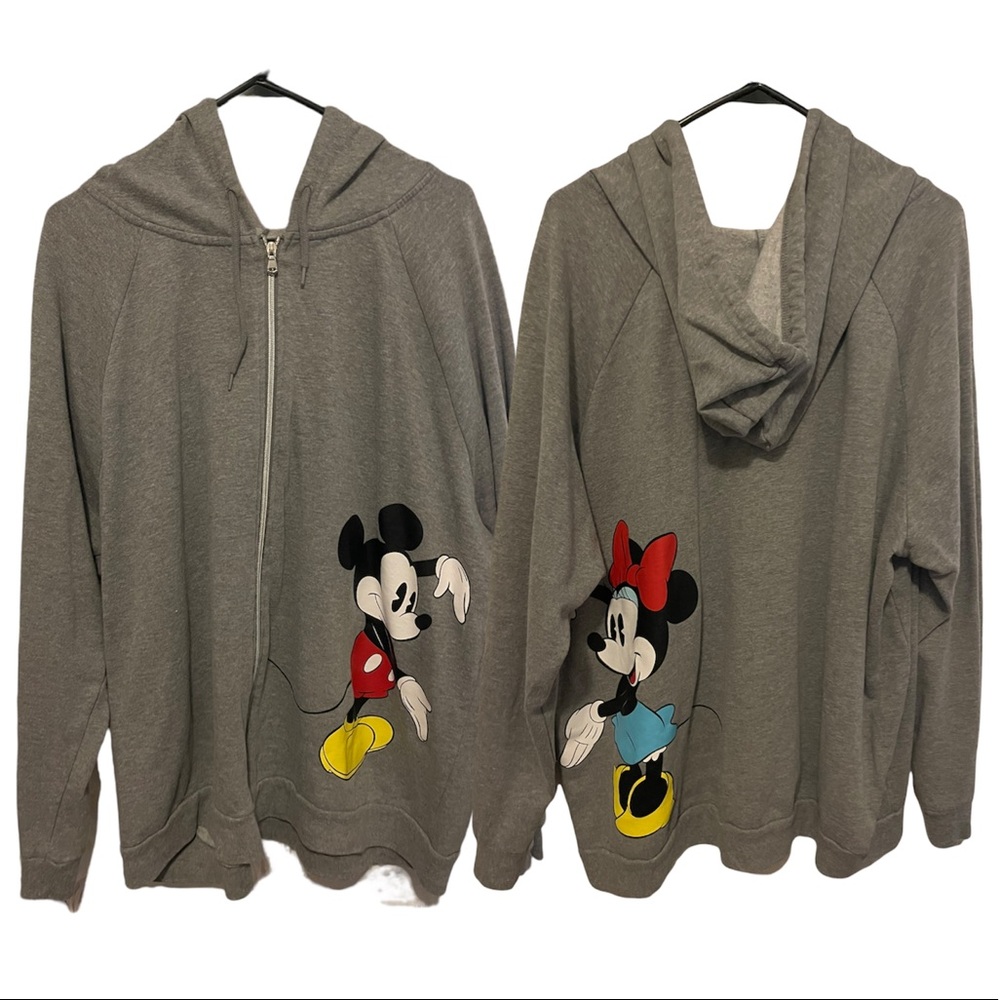 Mickey & Minnie Heart Zip-Up Hoodie